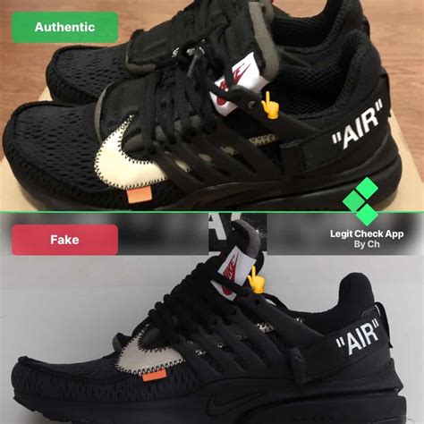 nike off white air presto fake vs real|air presto off white black.